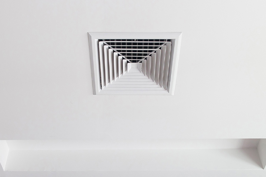 clean air duct on the ceiling